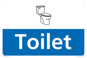 Toilet Illustrated Dementia Friendly Sign NHS Style Blue